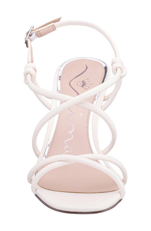 Nina Bright Slingback Sandal In Ecru