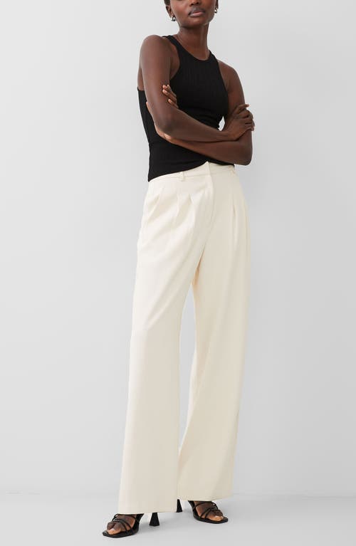 French Connection Harrie Wide Leg Suiting Pants In White