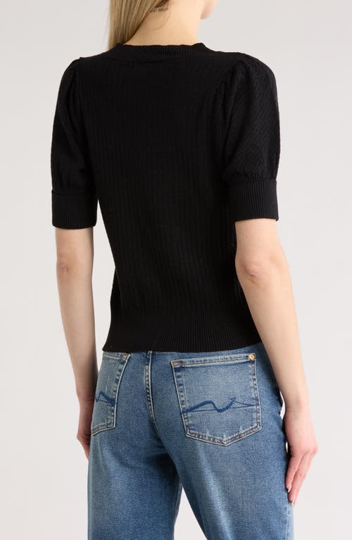 Dr2 By Daniel Rainn Pointelle Stitch Sweater In P469 Black