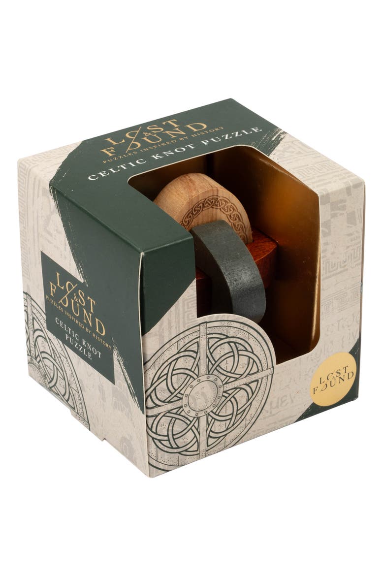 Celtic Knot 3D Wooden Brainteaser Puzzle, Main, color, Multicolored