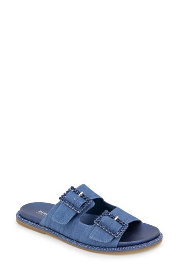 Reaction Kenneth Cole Sydney Embellished Slide Sandal In Denim