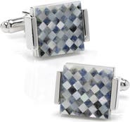 Cufflinks, Inc. Mother-of-Pearl Checkered Cuff Links