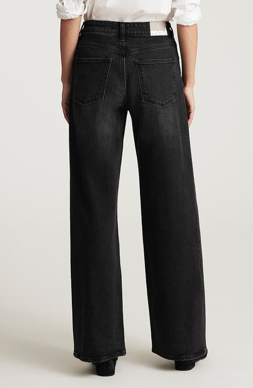 Mavi Jeans Florida Mid Rise Wide Leg Jeans In Black