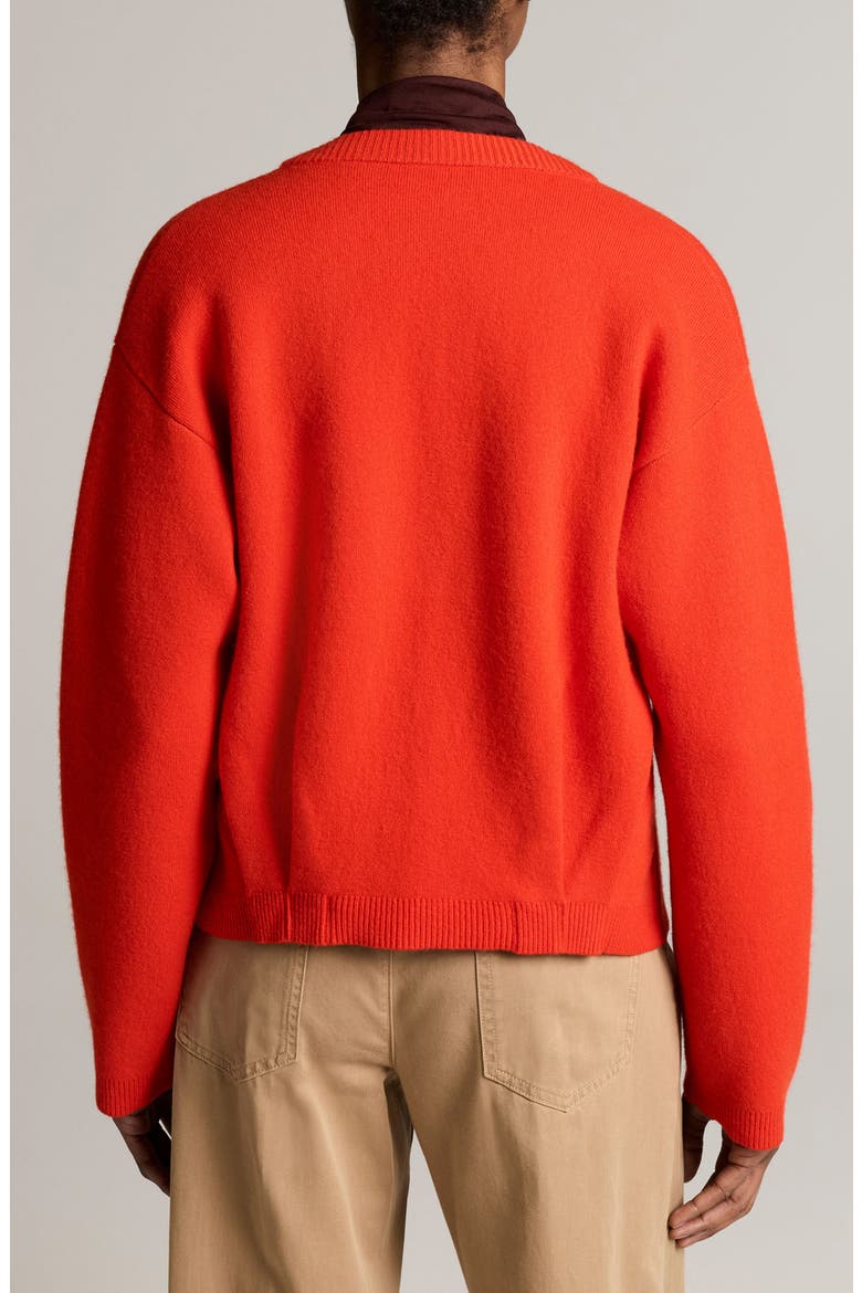 Patch Pocket Cardigan Sweater Jacket, Alternate, color, CRIMSON