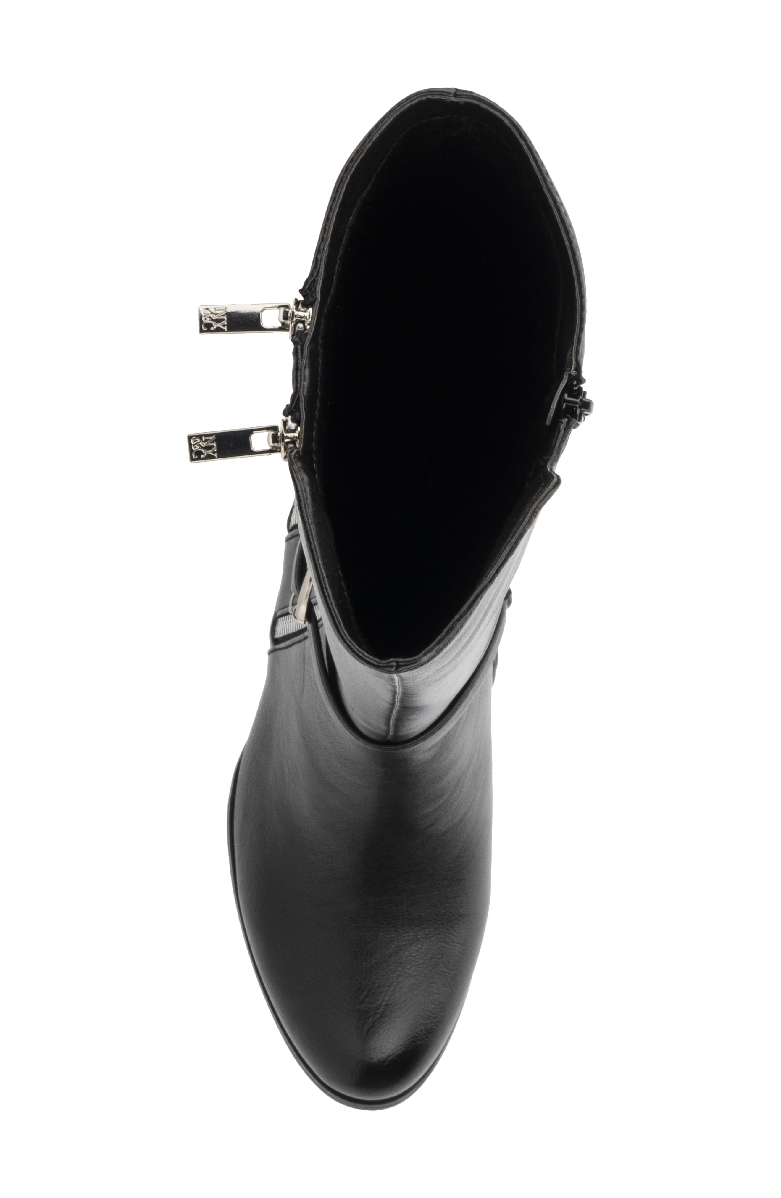 NEW YORK AND COMPANY Andrina Faux Leather Zip Tall Boot, Alternate, color, Black