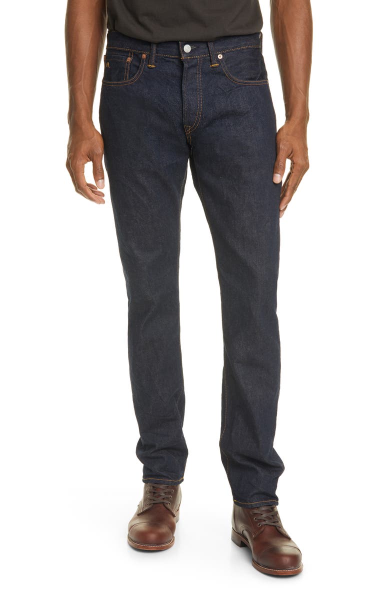 Double RL RRL Slim Fit Selvedge Jeans, Main, color, 