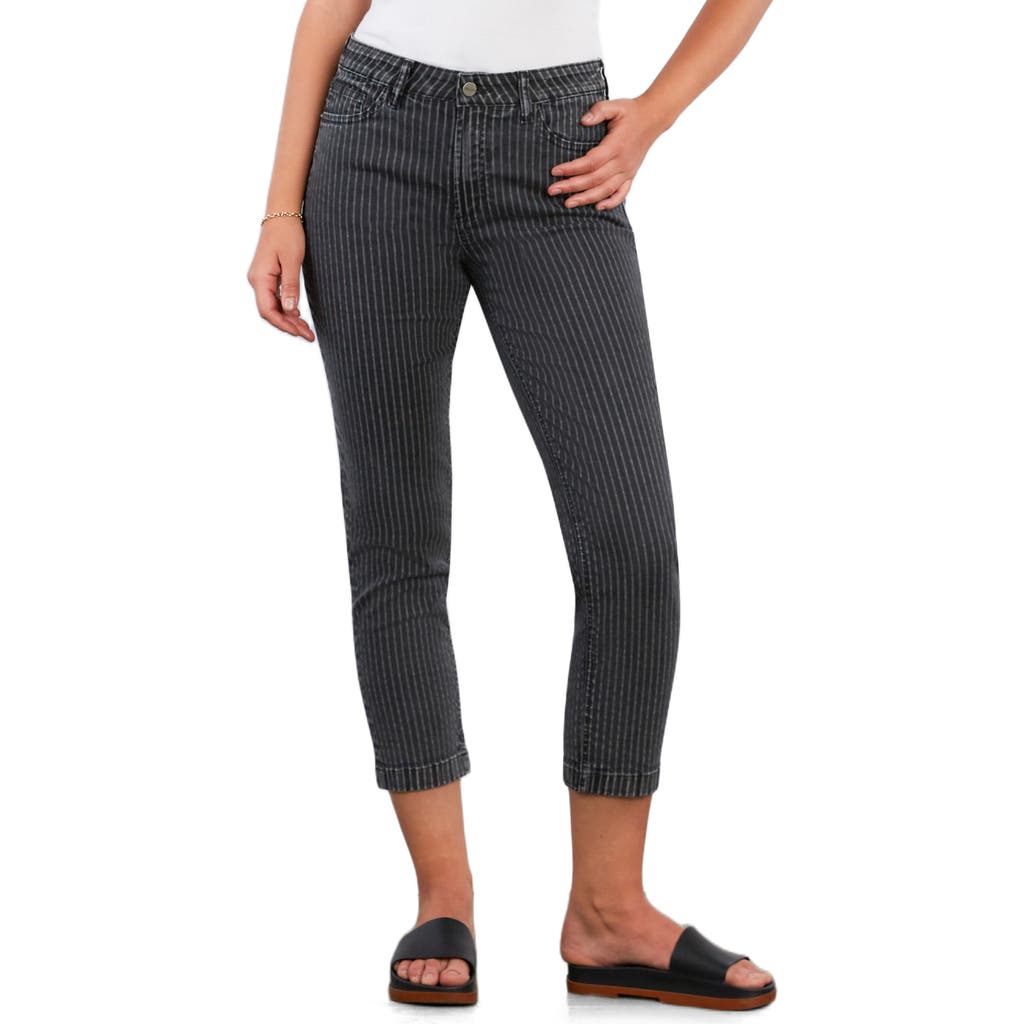 Hint Of Blu High Waist Slim Straight Leg Jeans In Black