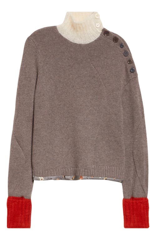 Undercover Cashmere, Mohair & Silk Blend Turtleneck Sweater In Gray