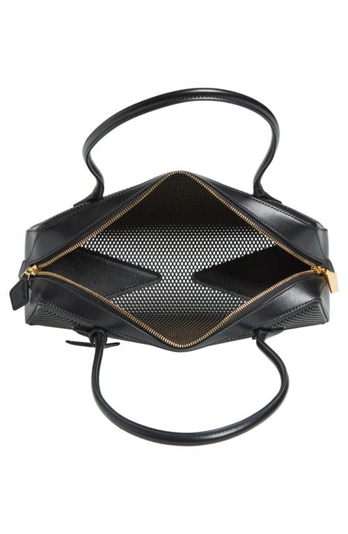 Alaïa Le Teckel Medium Shoulder Bag In Fishnet Leather In Noir