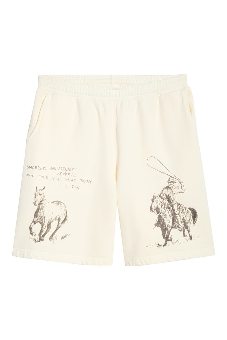What Today Cotton Fleece Sweat Shorts, Alternate, color, BONE