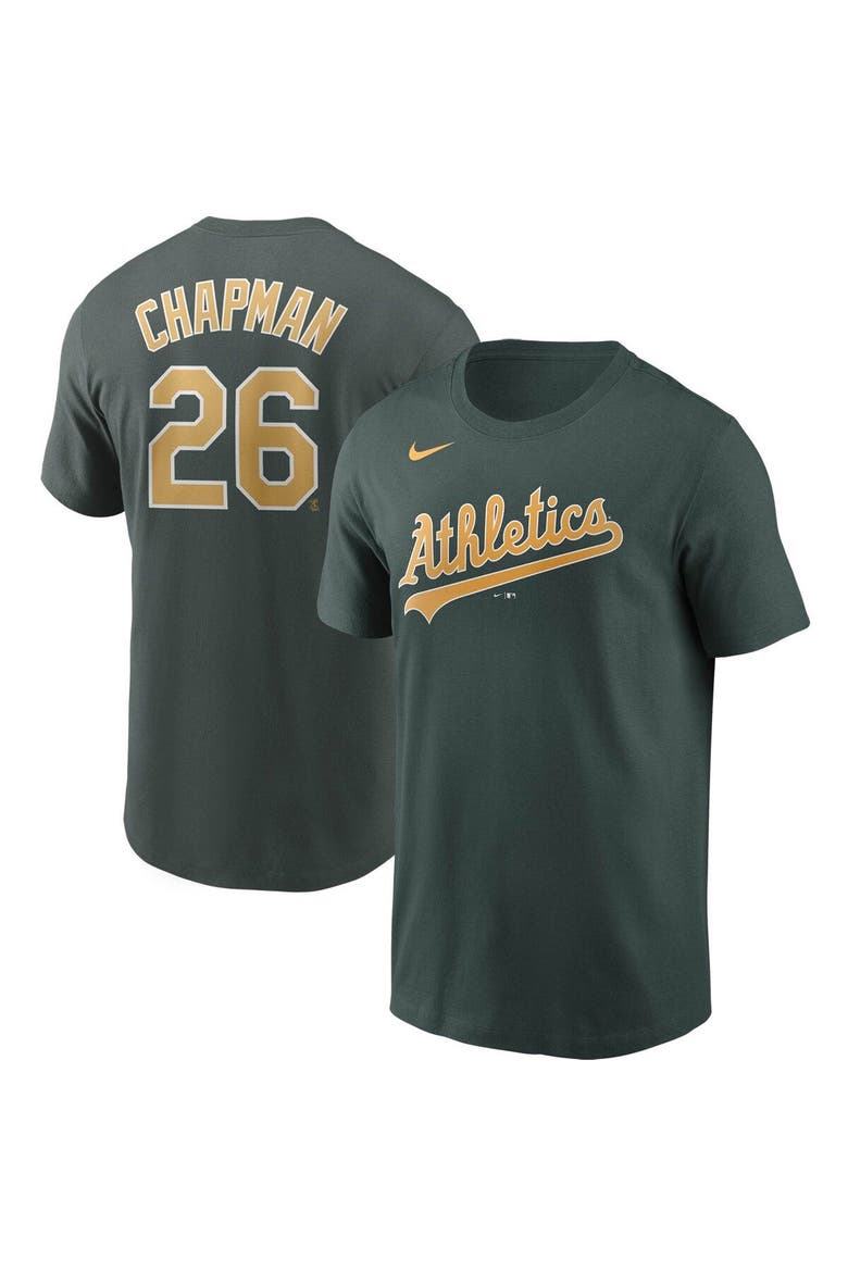 Men's Nike Matt Chapman Green Oakland Athletics Name & Number T-Shirt, Alternate, color, Green