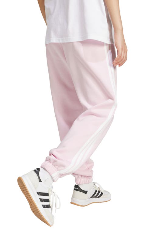 Adidas Originals Plus Size Essentials 3-stripes Fleece Slim Pants In Pink
