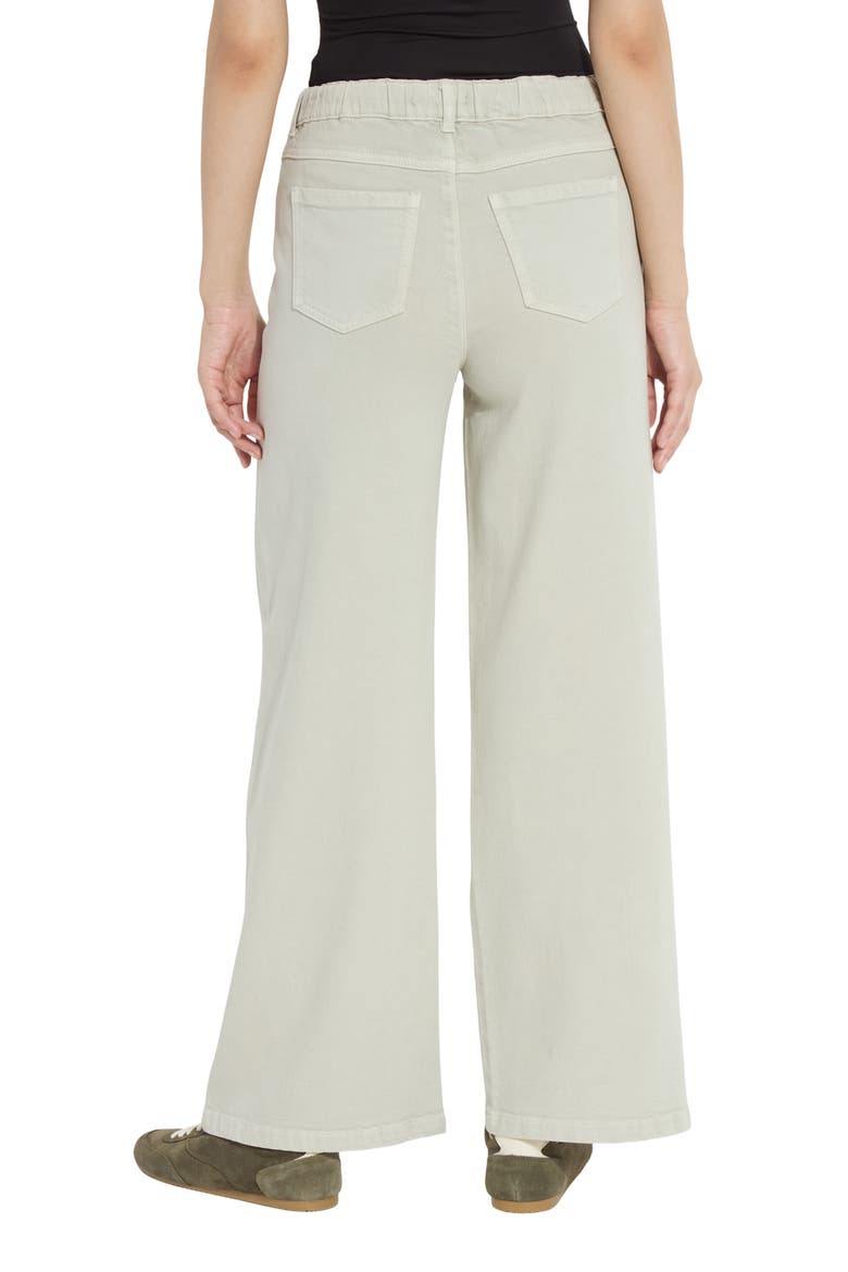 Nellie Drawstring Wide Leg Jeans, Alternate, color, REFINED TAUPE