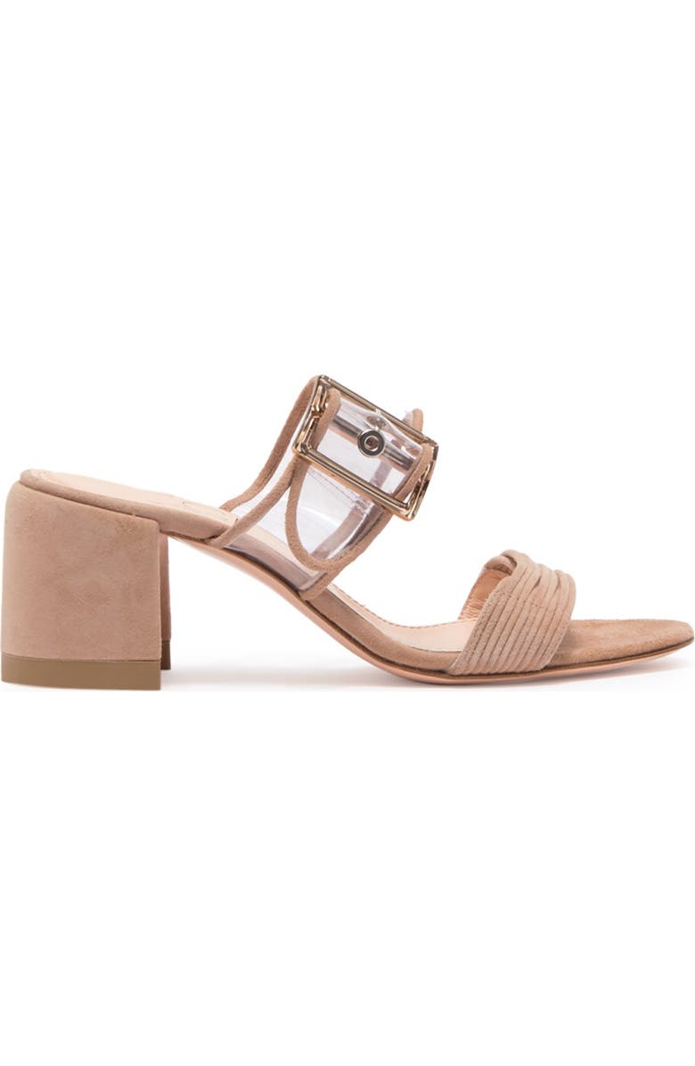 AGL Transparent Buckle Strap Mule, Alternate, color,