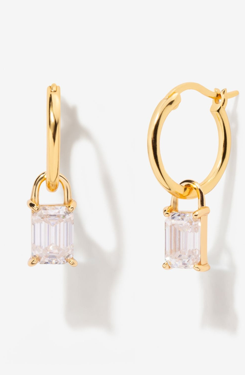 Iris Birthstone Hoops
