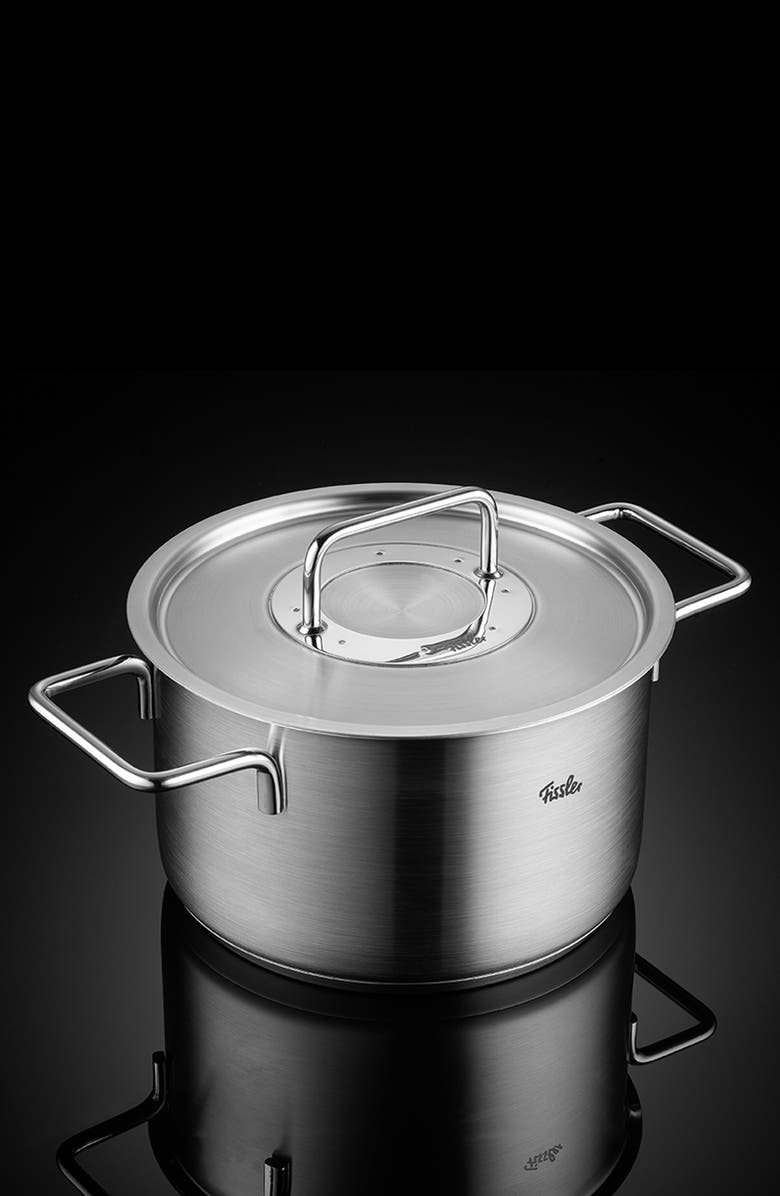 Fissler Pure Collection Stainless Steel Stock Pot with Metal Lid, Alternate, color, Stainless Steel