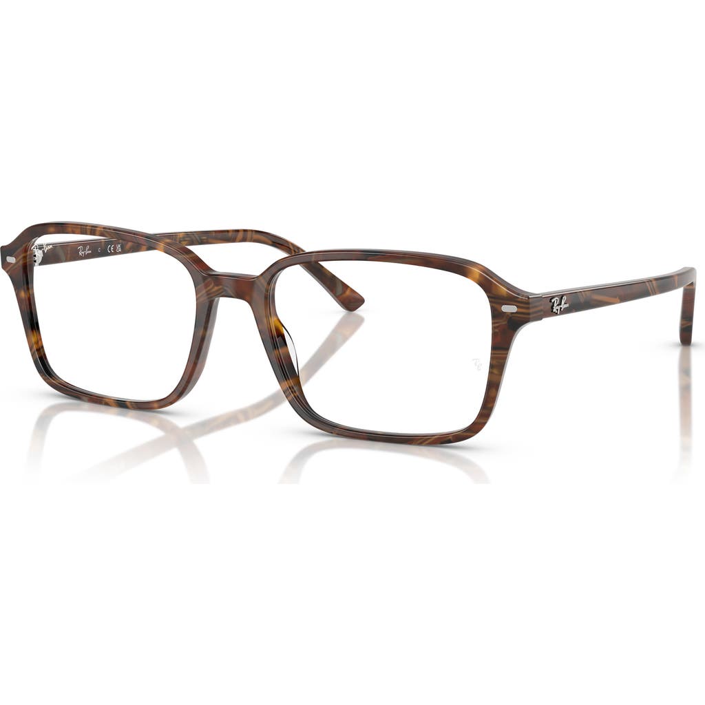 Ray Ban Ray-ban 56mm Square Optical Glasses In Fantasy Brown