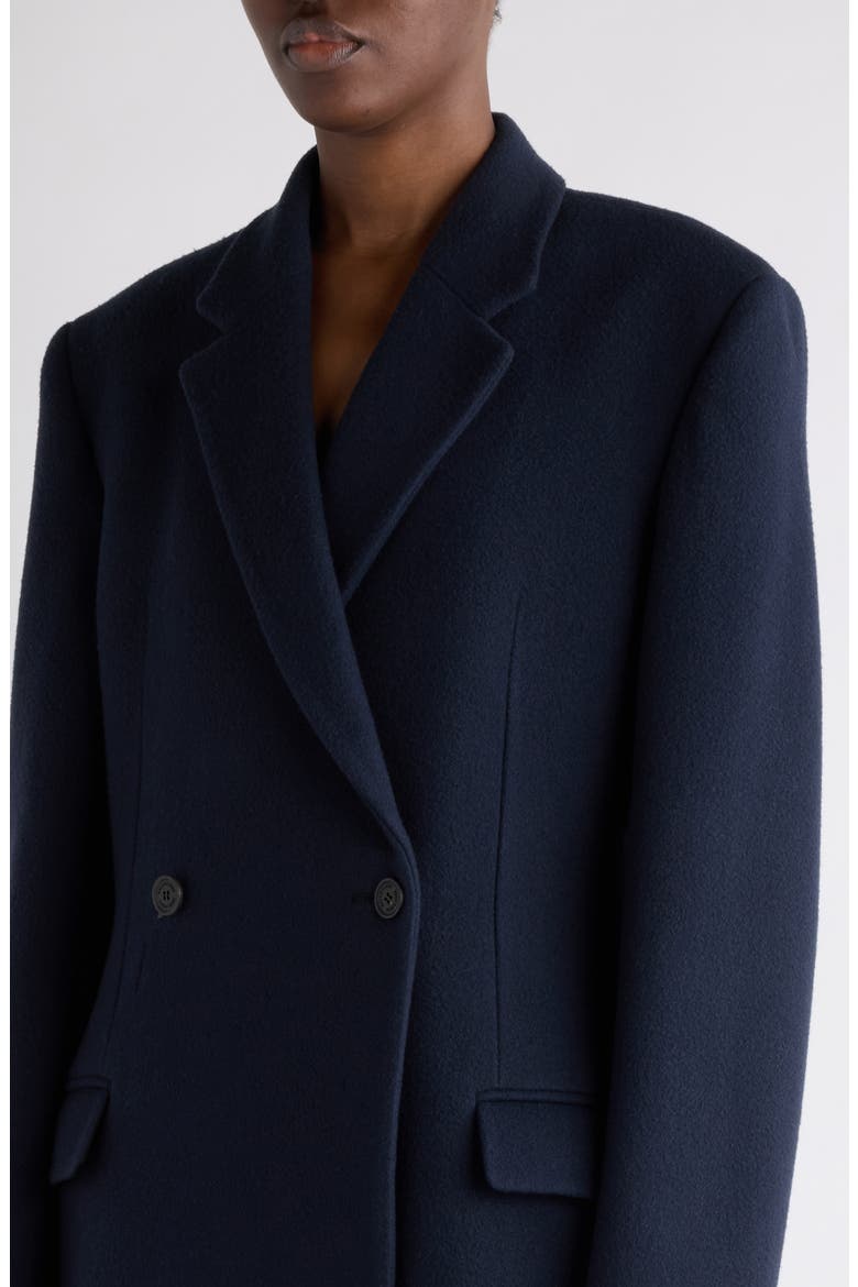Godet Wool Midi Coat, Alternate, color, 8230 CORPORATE NAVY