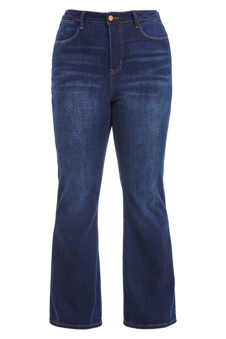 High Waist Flare Jeans, Alternate, color, DARK WASH