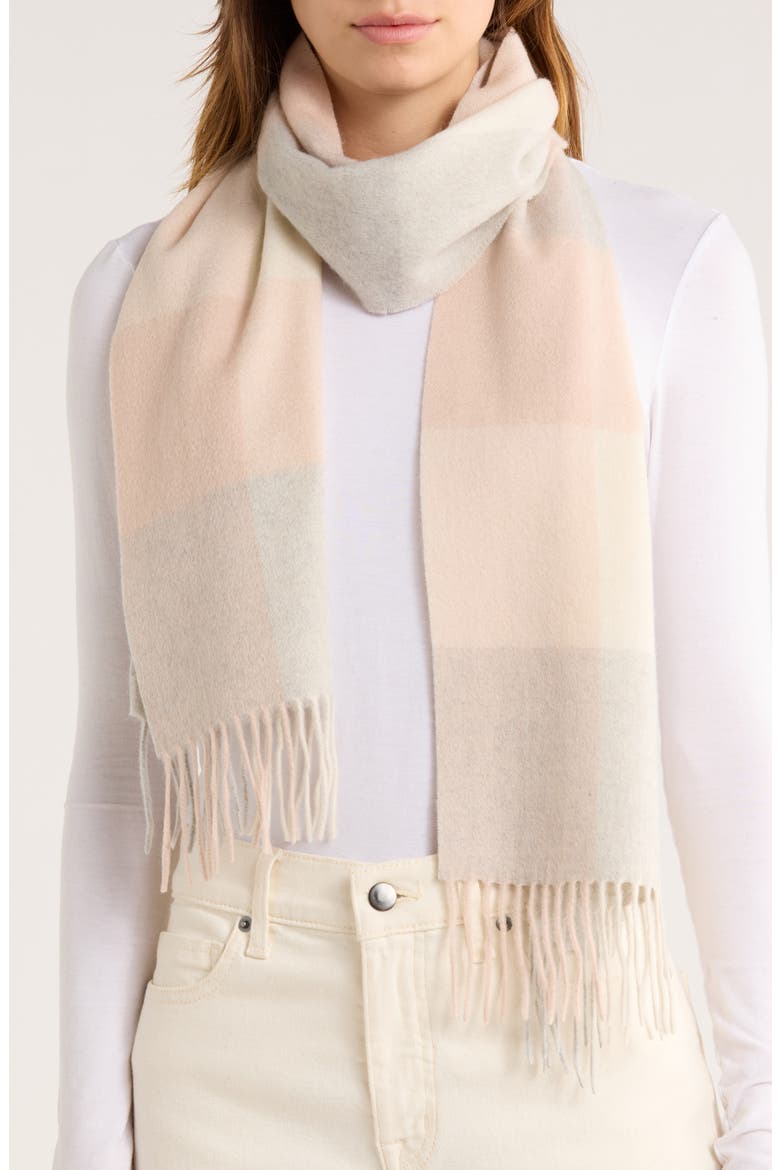 Cashmere Scarf, Main, color, GREY- PINK