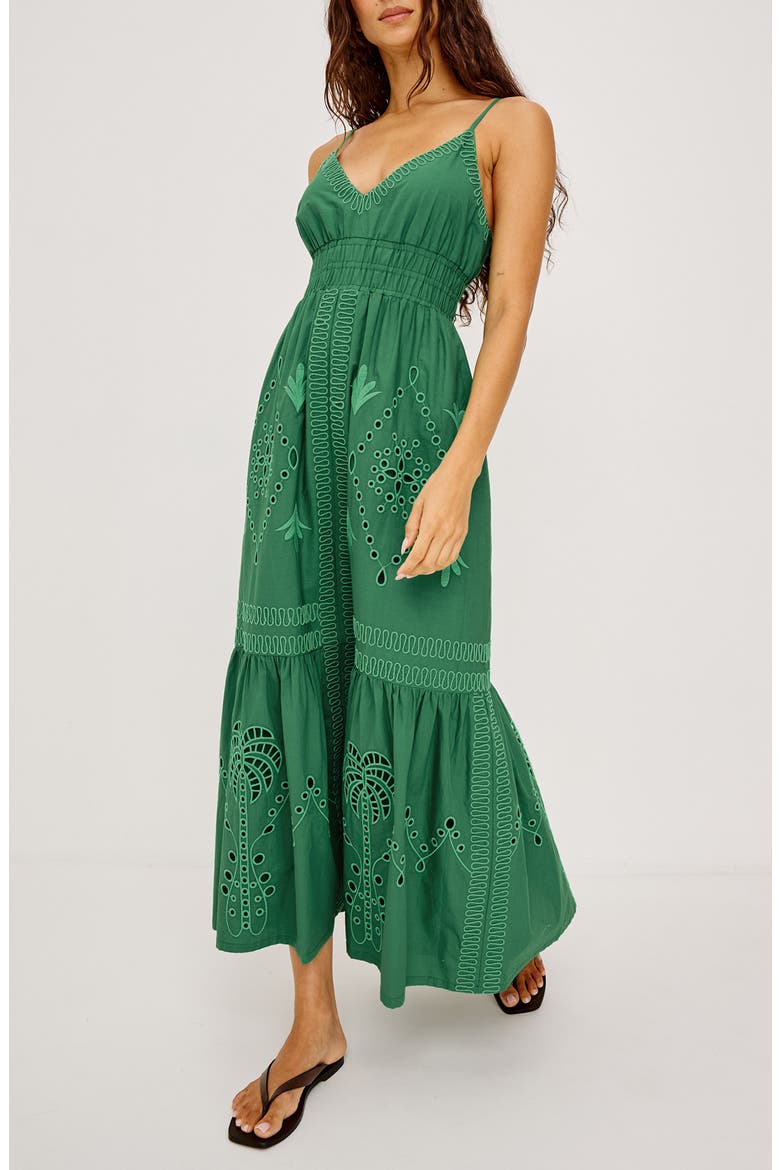 Blair Sleeveless Tiered Maxi Dress, Alternate, color, CLOVER