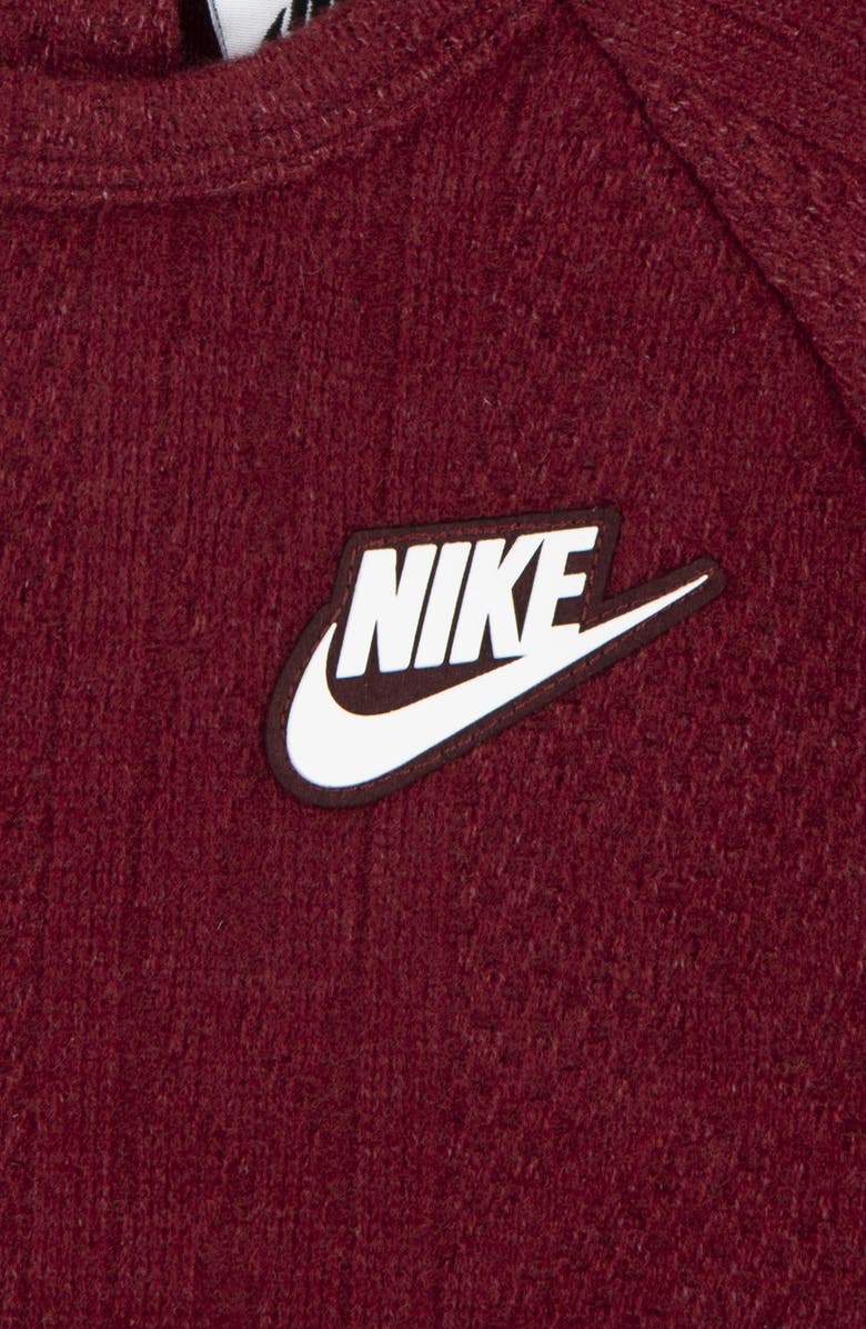 Nike Cable Knit Sweatshirt & Joggers Set, Alternate, color, Team Red Heather