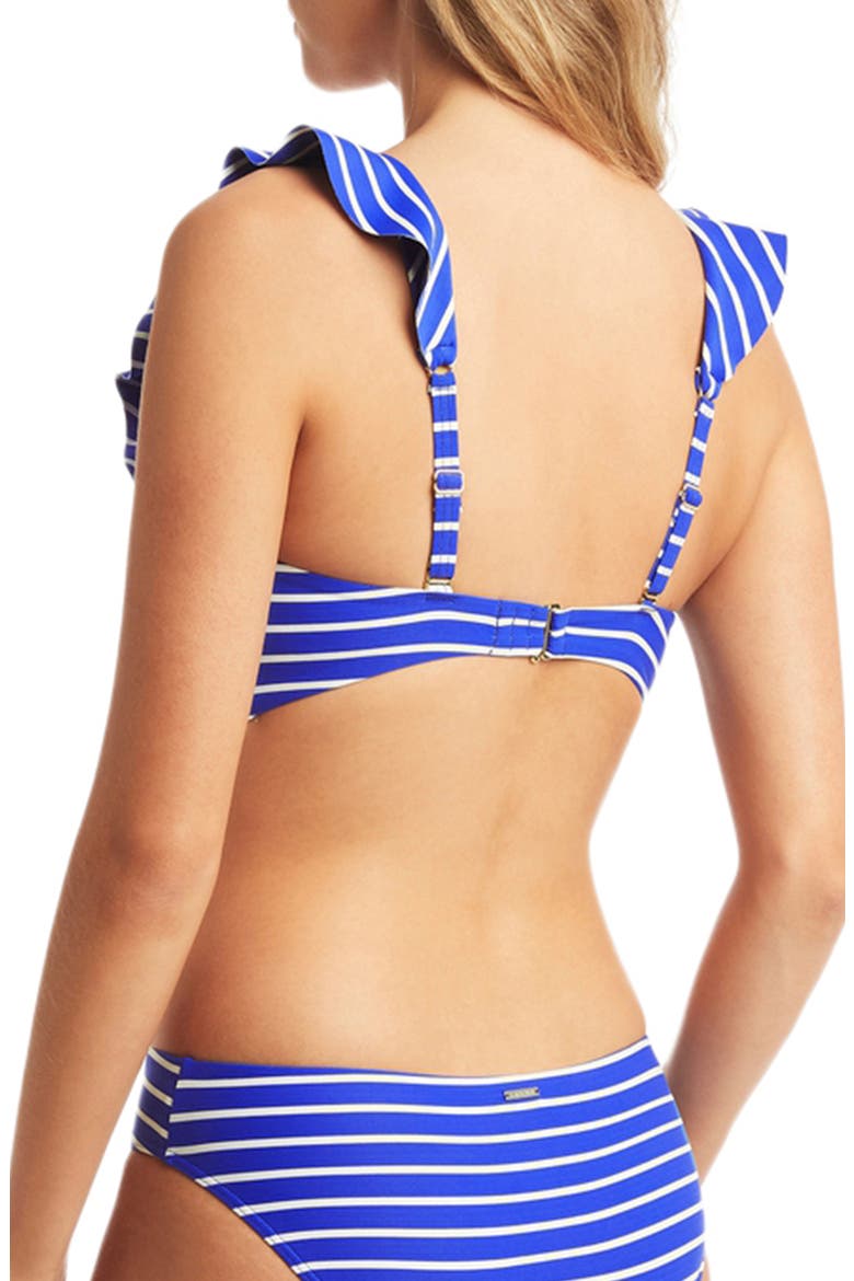 Frill Bikini Top, Alternate, color, COBALT