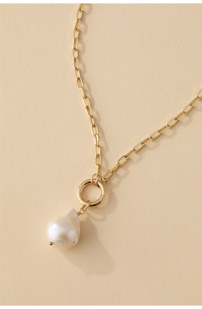 Set & Stones James Baroque Pearl Necklace, Alternate, color, Gold