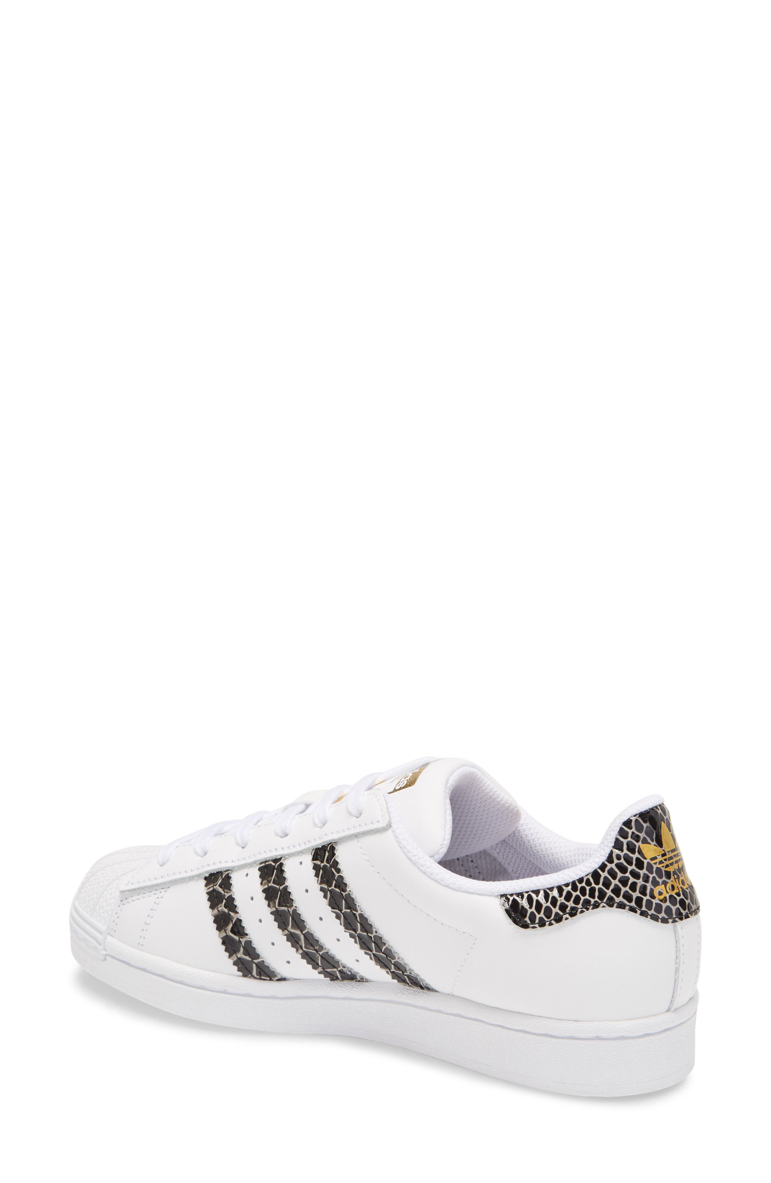adidas Superstar Faux Snakeskin Sneaker, Alternate, color, 
