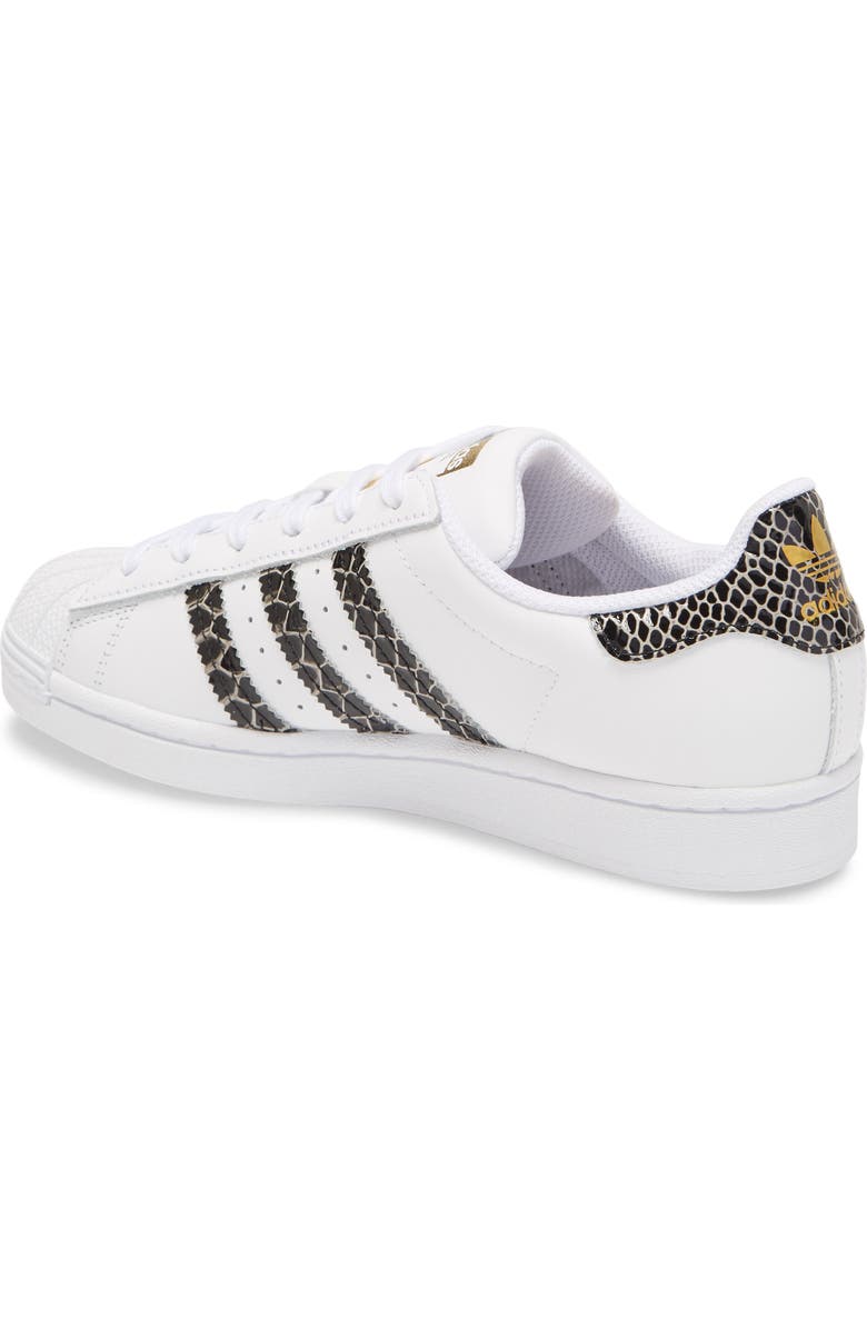 adidas Superstar Faux Snakeskin Sneaker, Alternate, color,