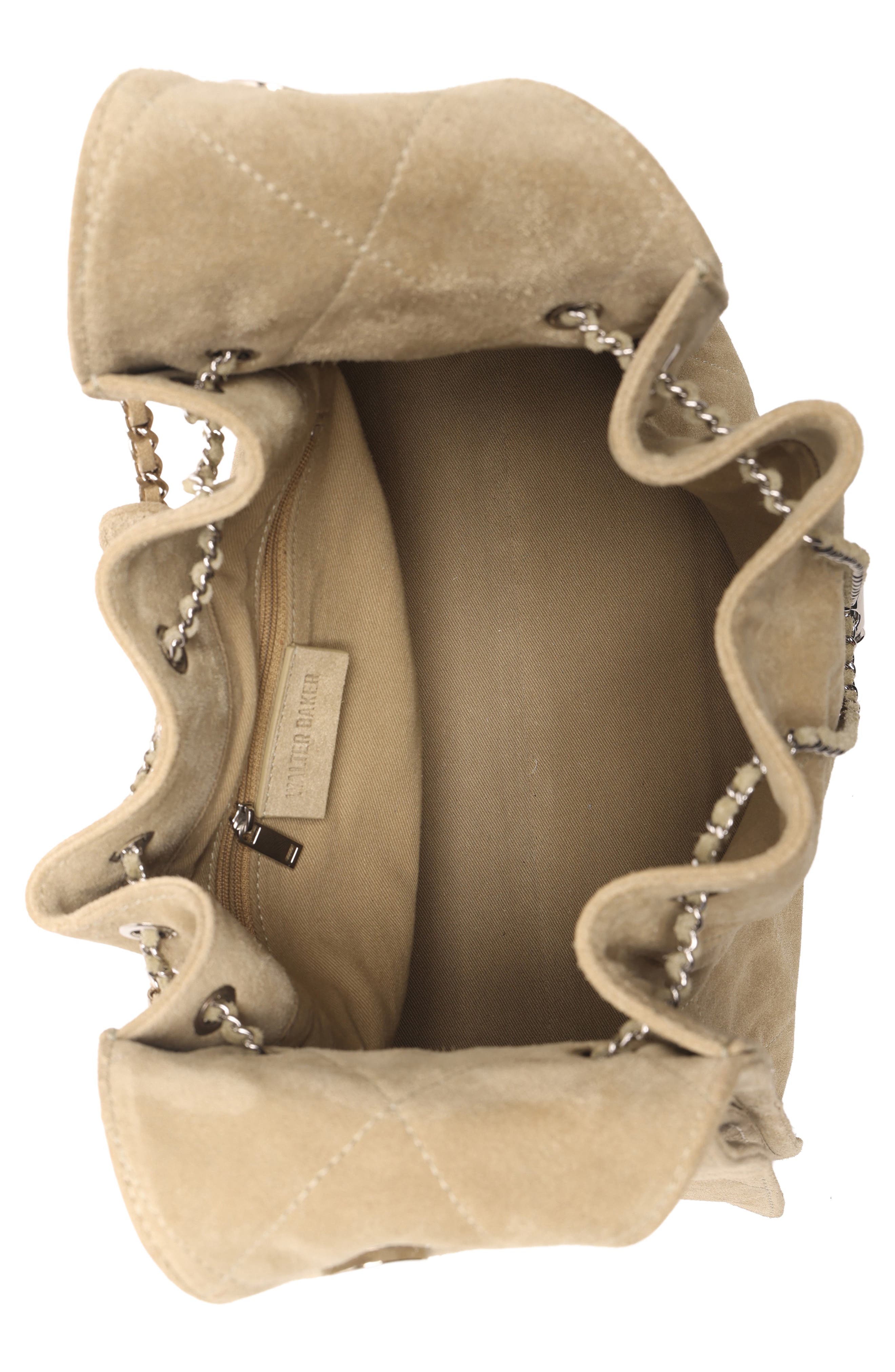 Valeria Quilted Leather Bucket Bag, Alternate, color, GINGER ROOT SUEDE