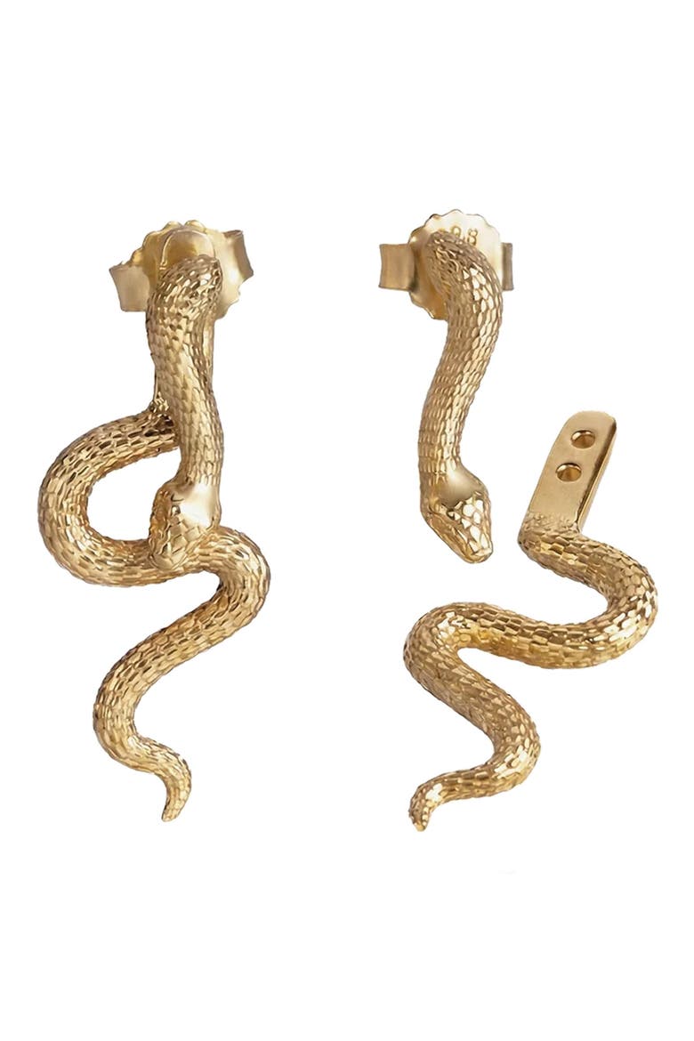 Mystic Serpent Stud Earrings, Main, color, GOLD VERMEIL