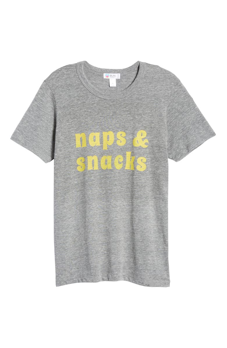 Bun Maternity Naps & Snacks Maternity Graphic Tee, Alternate, color,