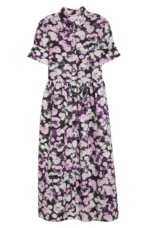 Shop Erdem Floral Matelassé Shirtdress In Havelock Blossom Lilac