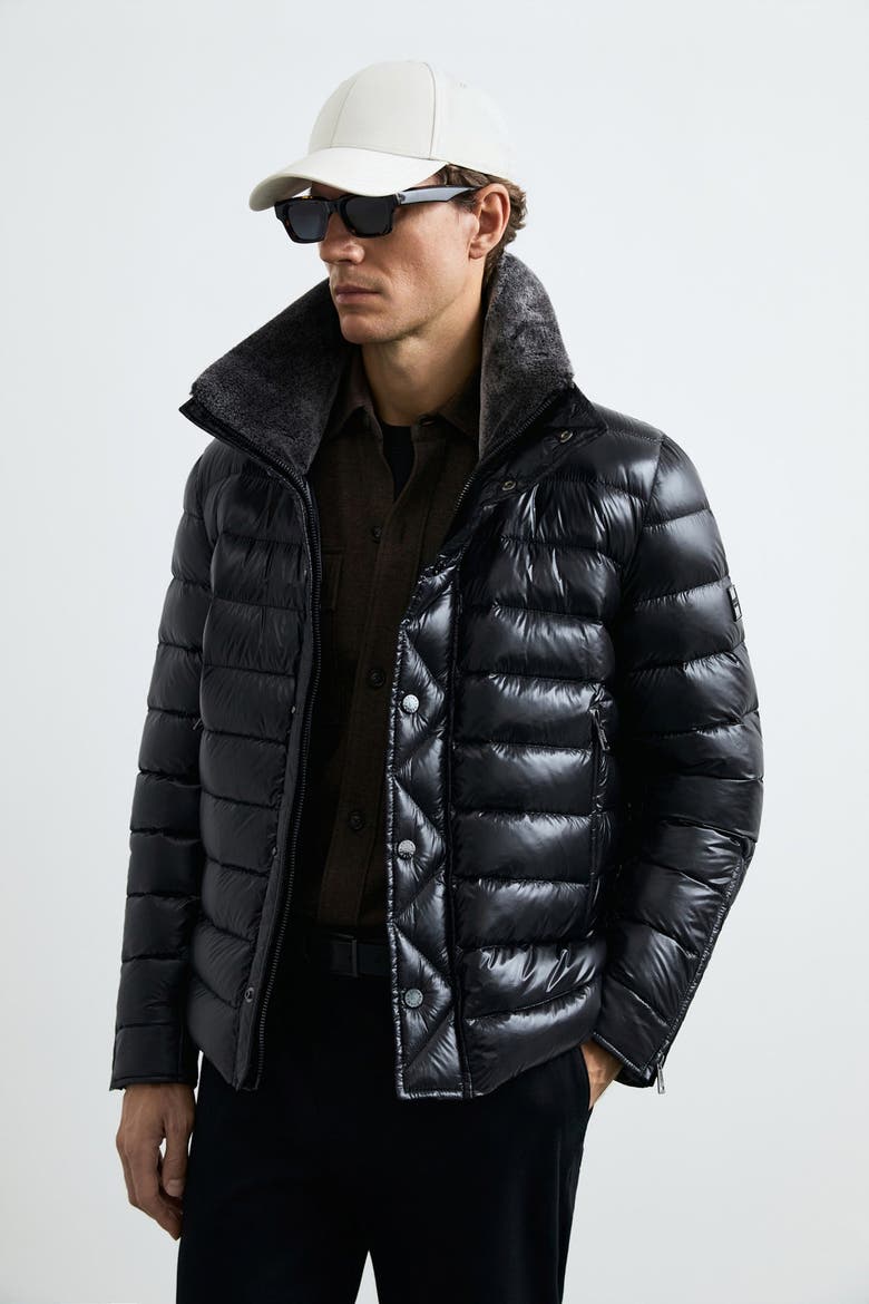 Jack Men's Shiny Goose Down Puffer Jacket, Alternate, color, Black