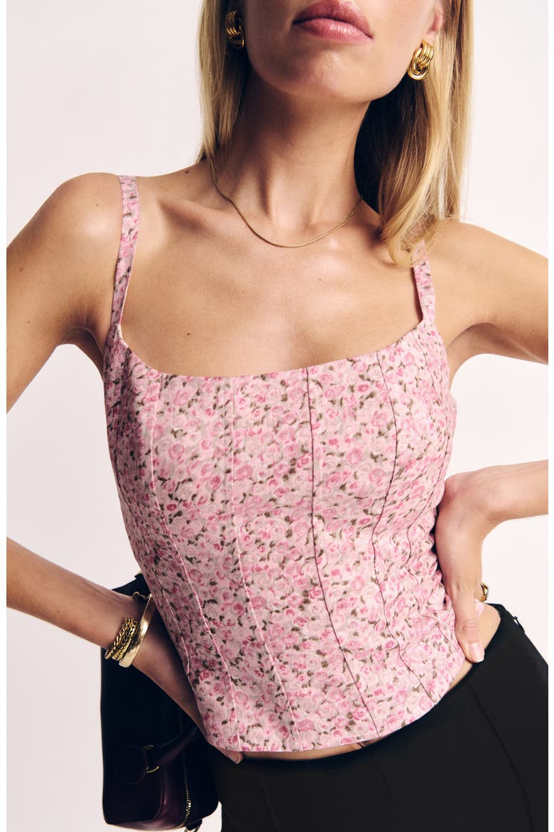 Hattie Linen Corset Top (Women) | Nordstrom
