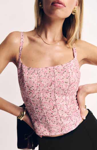 Reformation Hattie Linen Corset Top