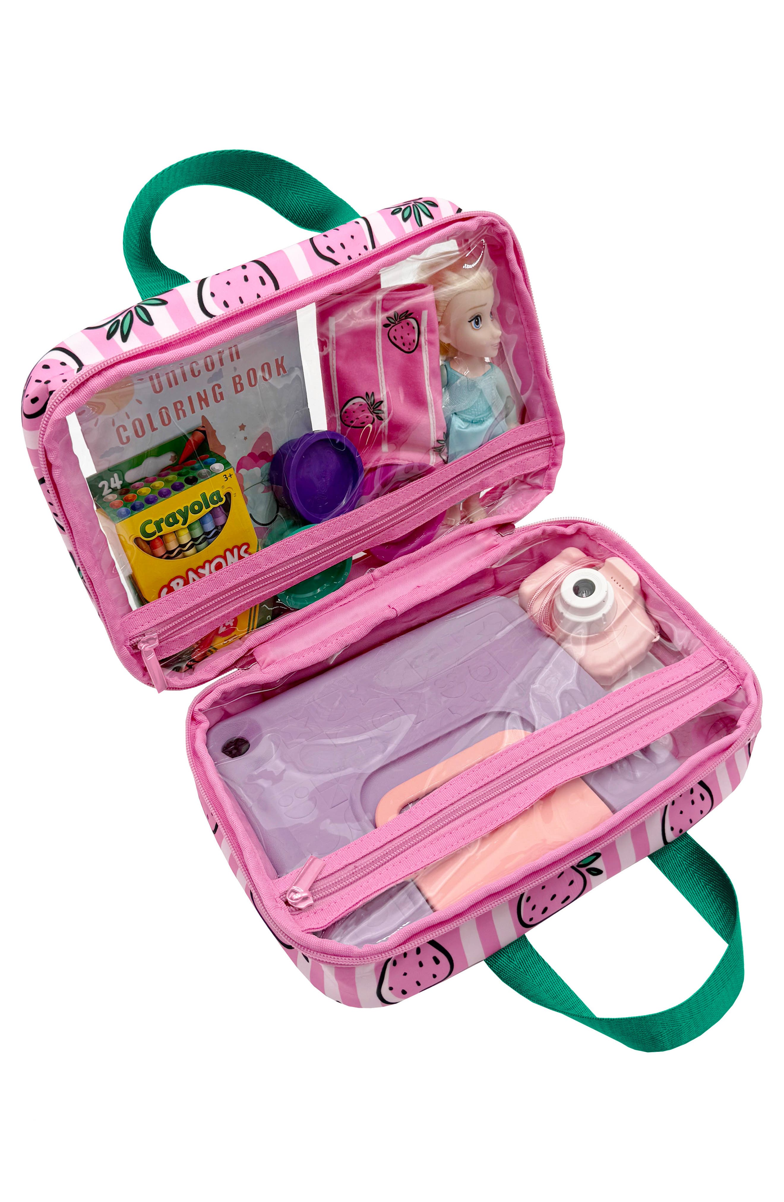 MYTAGALONGS Kids' Mini Madrid Clear Hand Case, Alternate, color, Pink