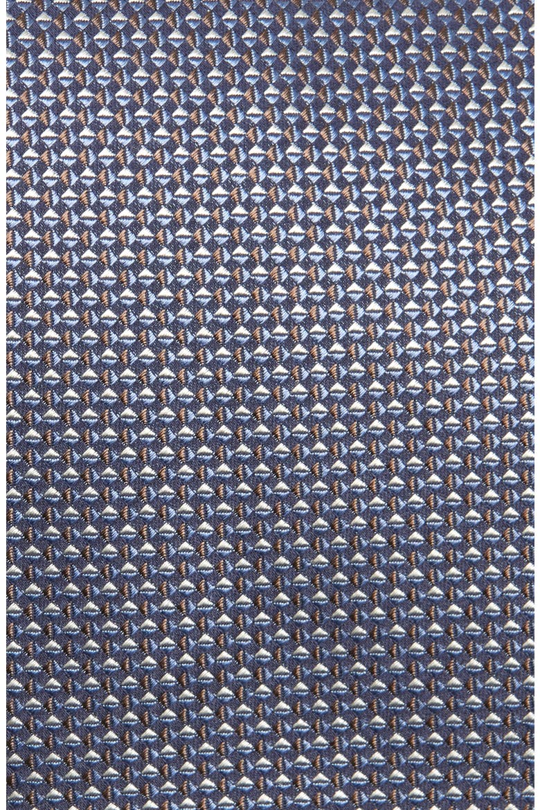 Geometric Pattern Silk Tie, Alternate, color, DARK BLUE MULTI