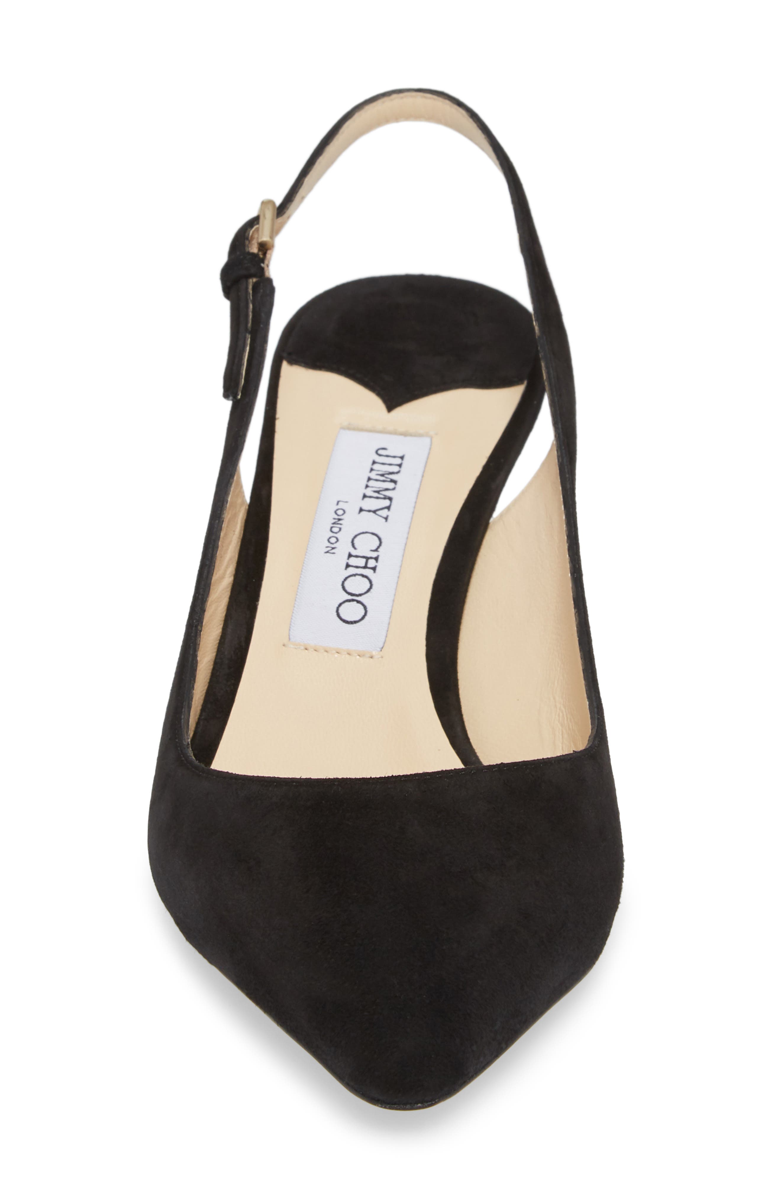 Erin Suede Slingback Pump, Alternate, color, BLACK