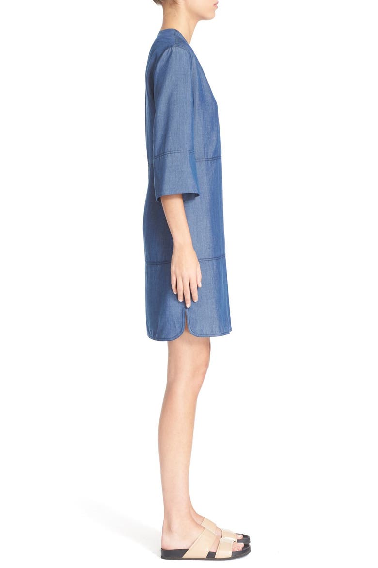 Chambray Shift Dress, Alternate, color, DARK CHAMBRAY