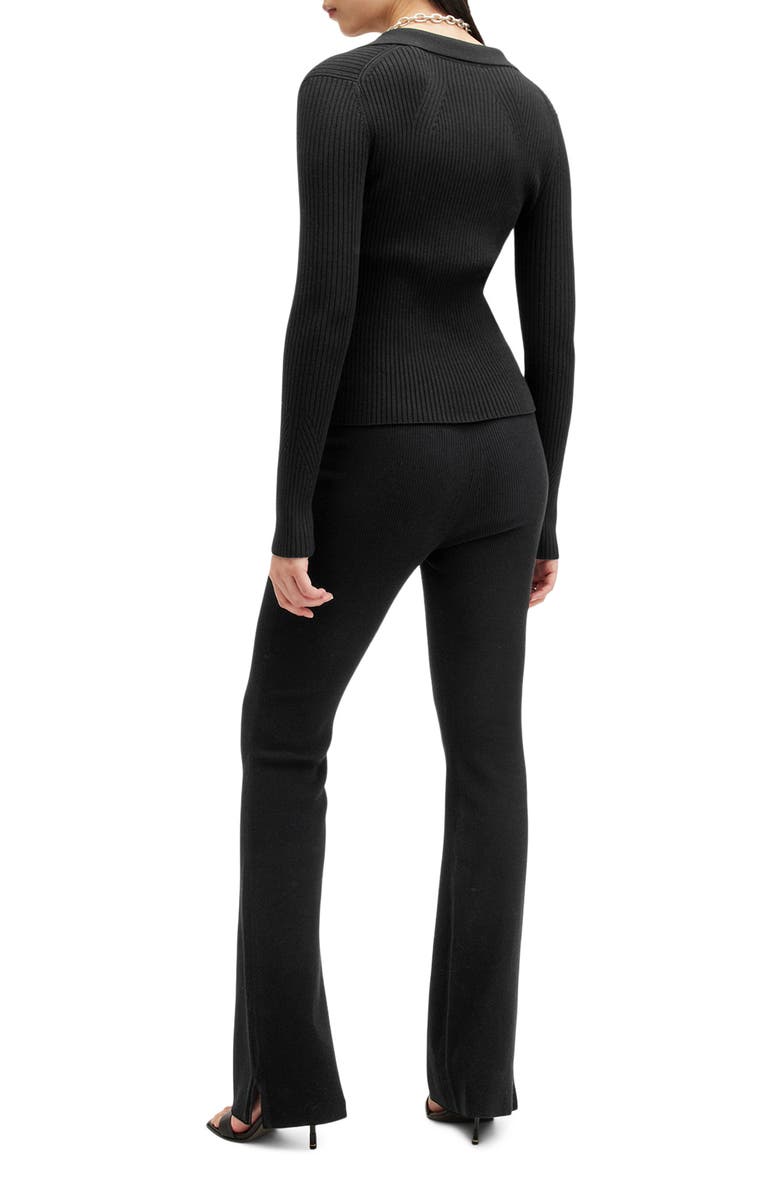 AllSaints Peaches Slit Hem Knit Flare Pants, Alternate, color,
