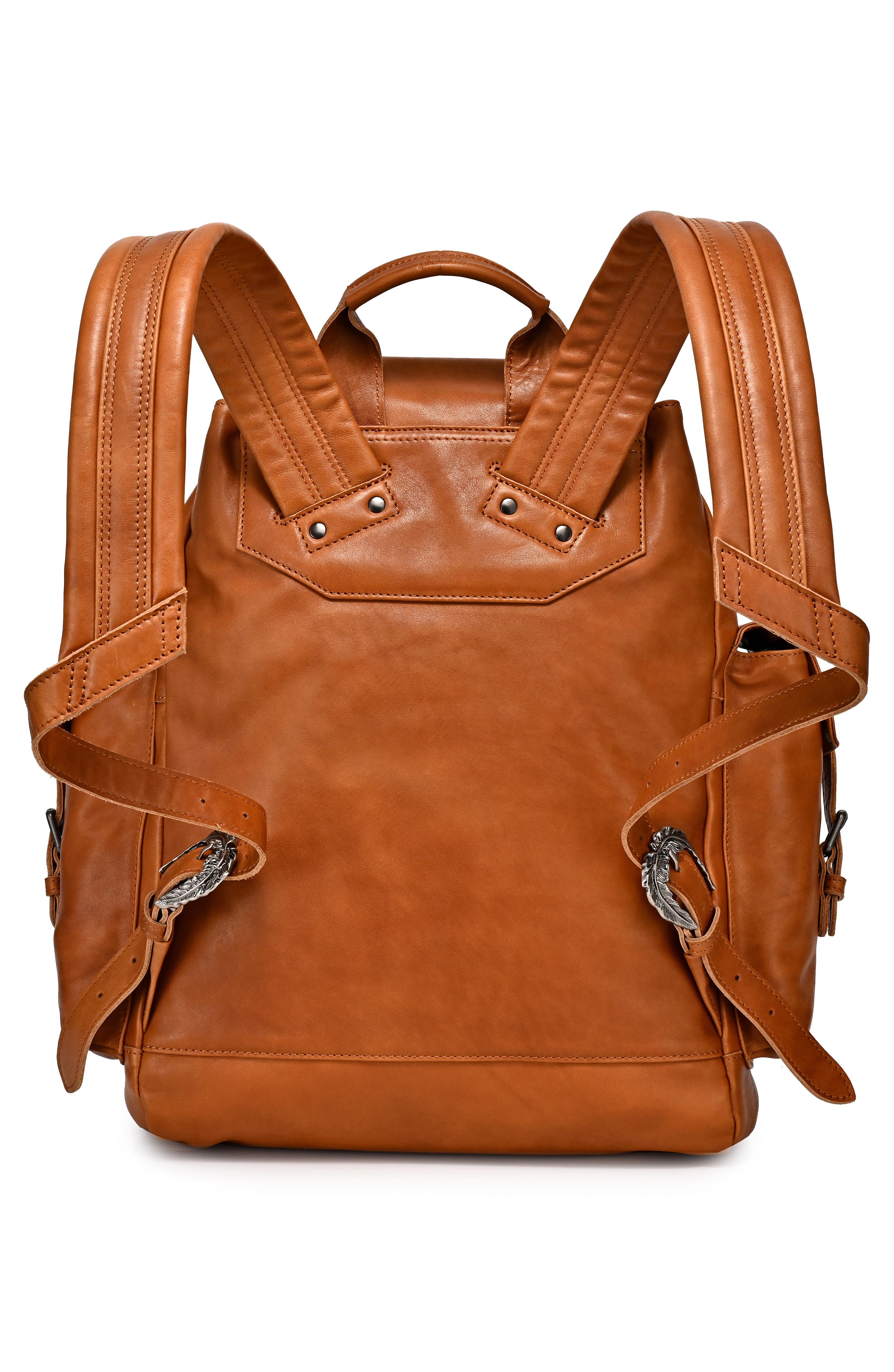 Bryan Leather Backpack, Alternate, color, TAN