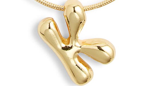 Bp. Bubble Initial Pendant Necklace In K- 14k Gold Dipped