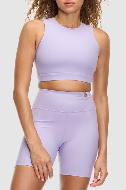 Peloton Cadent Super Crop Cutout Tank In Purple