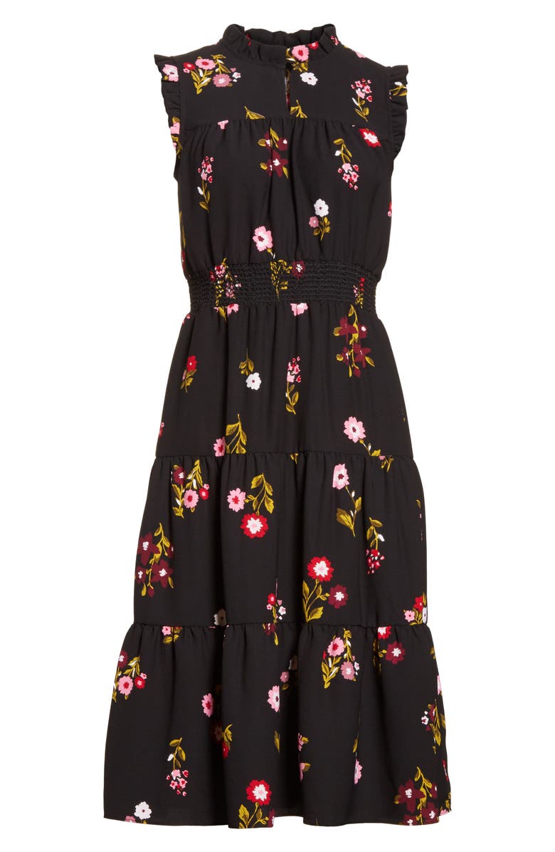 Kate Spade New York in bloom smocked waist dress, Alternate, color,