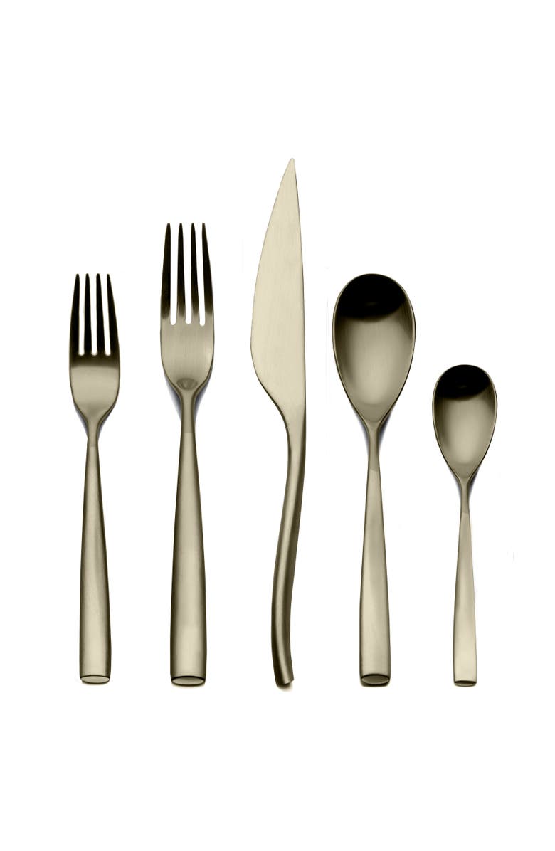 Mepra Arte Flatware Set - 5 Pieces, Main, color, Ice Champagne