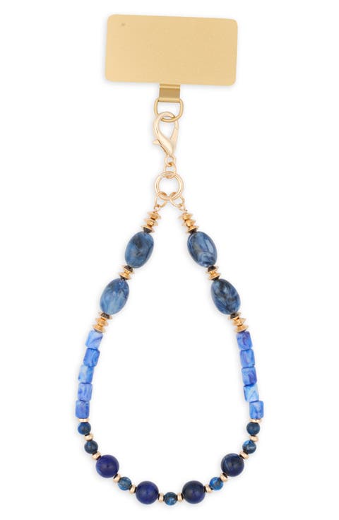 Mixed Bead Phone Wristlet Strap