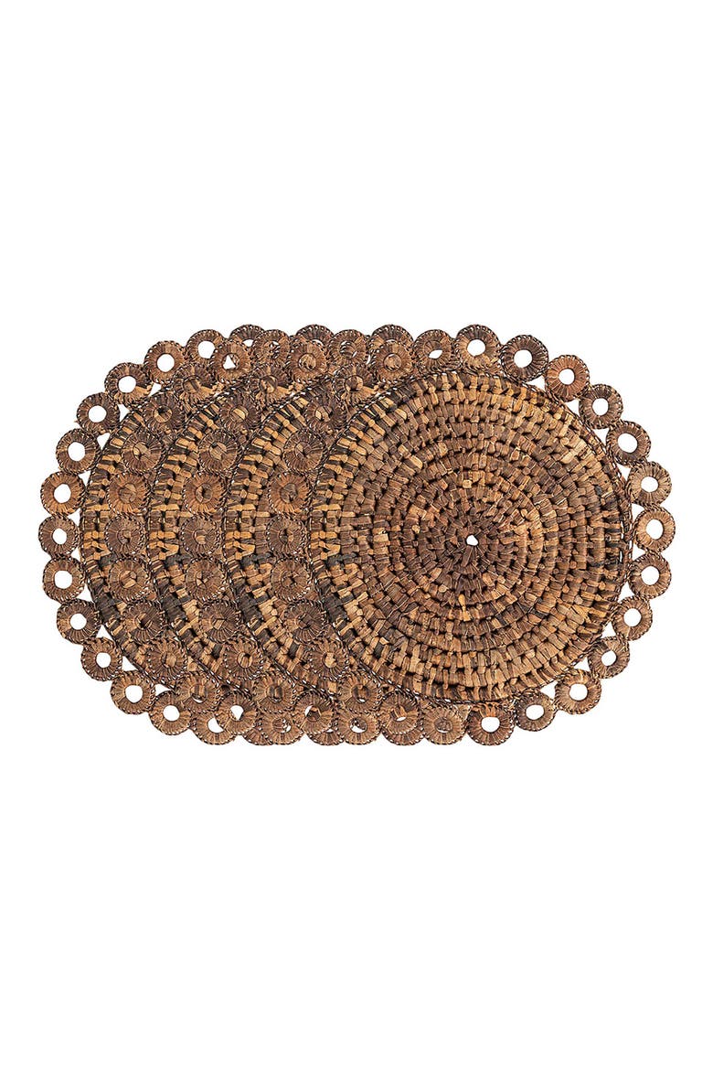 Rustic Ring Set of 4 Placemats, Main, color, NATURAL