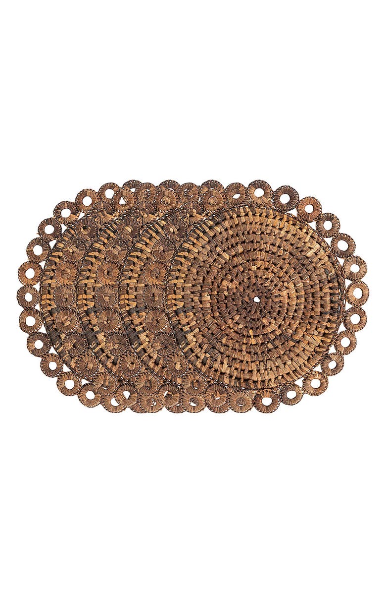 Juliska Rustic Ring Set of 4 Placemats, Main, color, Natural